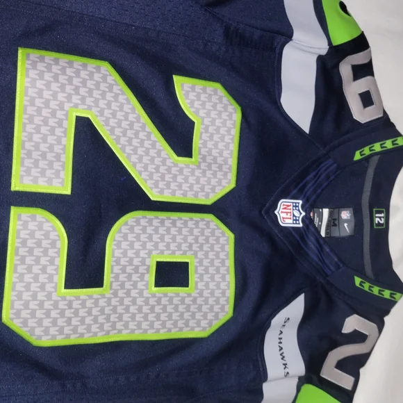 Nike Navy and Lime Green Jersey - Picture 2 of 3